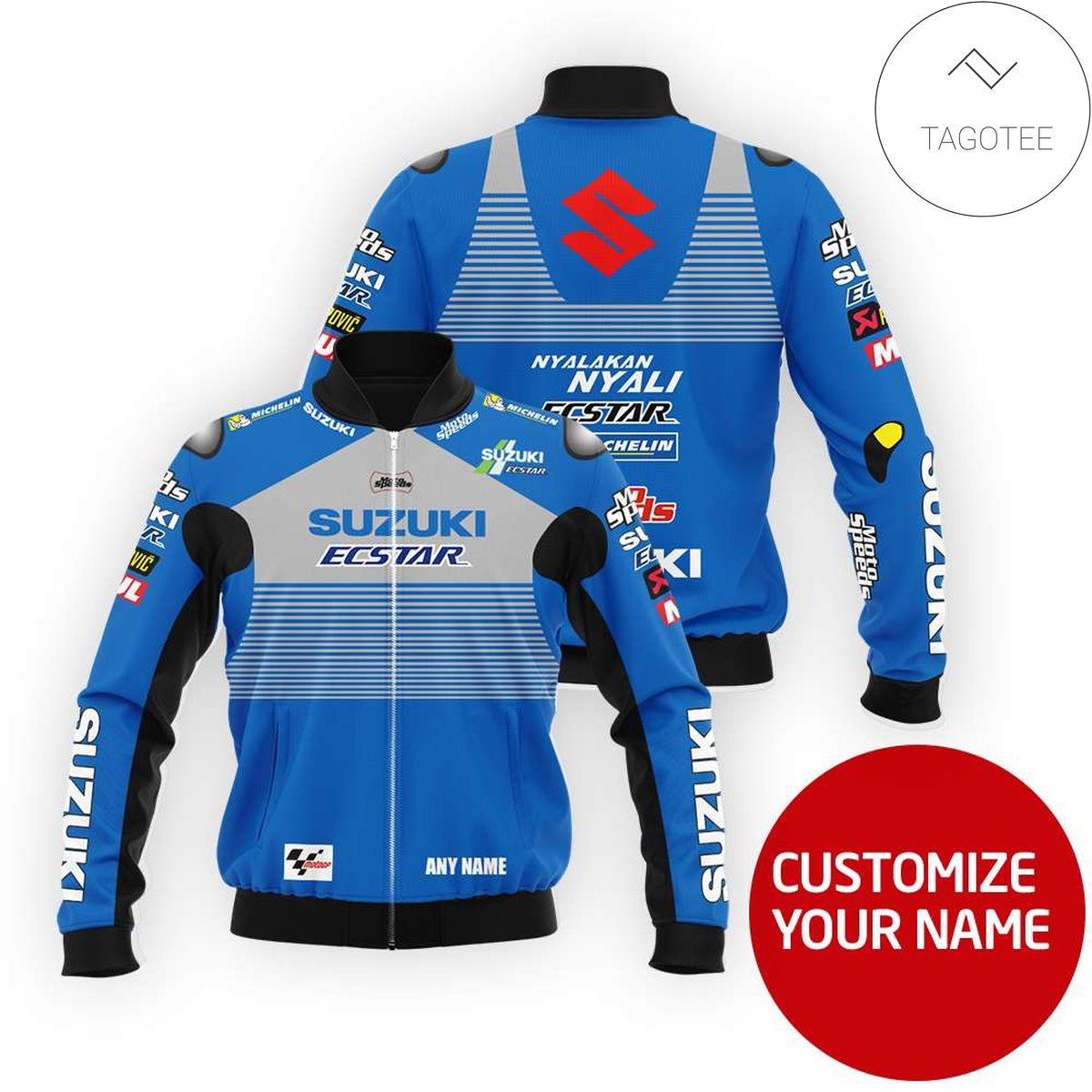 Personalized Suzuki Motorcycle Racing Team 3D Bomber Jacket Personalized Suzuki Motorcycle Racing Team 3D Bomber Jacket