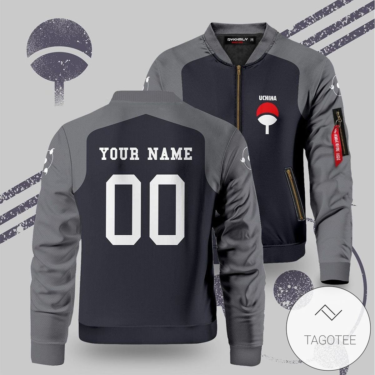 Personalized Uchiha Fire Bomber Jacket Personalized Uchiha Fire Bomber Jacket