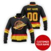 Personalized Vancouver Canucks Black Nhl Custom Bomber Jacket