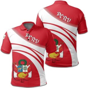 Peru Coat Of Arms Polo Shirt Cricket Style J5W