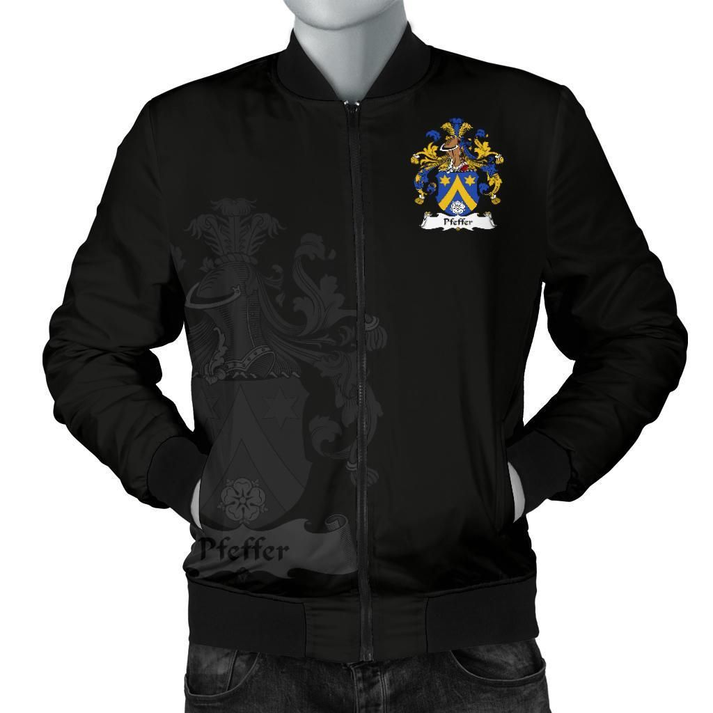 Pfeffer Germany Men's Bomber Jacket - German Family Crest A7 Bomber Jacket Pfeffer Germany Men's Bomber Jacket - German Family Crest A7 Bomber Jacket