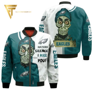 Philadelphia Eagles Haters Silence I Kill You Achmed Bomber Jacket