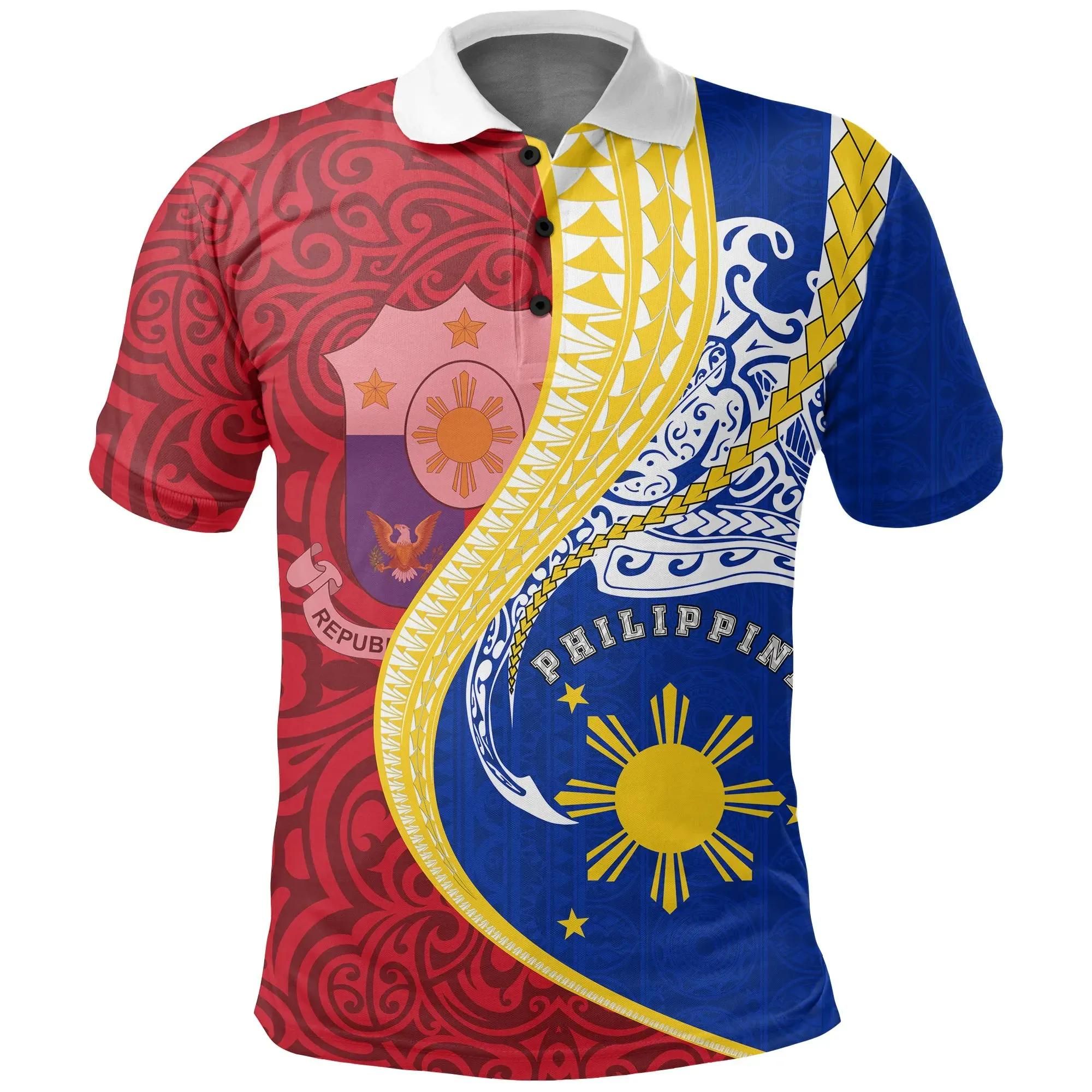Philippines Polo Shirt Manta Polynesian TH65 Philippines Polo Shirt Manta Polynesian TH65