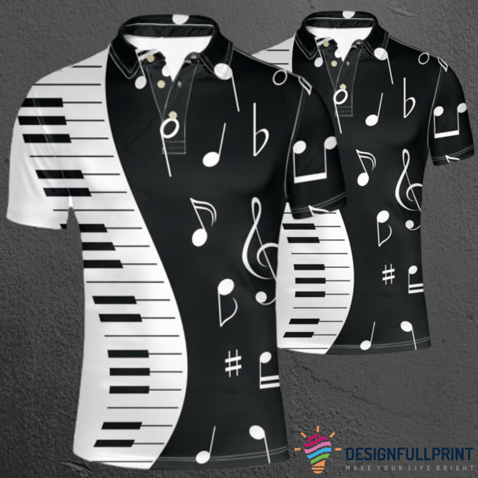 Piano Notes Music Instrumental Polo Shirt Nhd Piano Notes Music Instrumental Polo Shirt Nhd