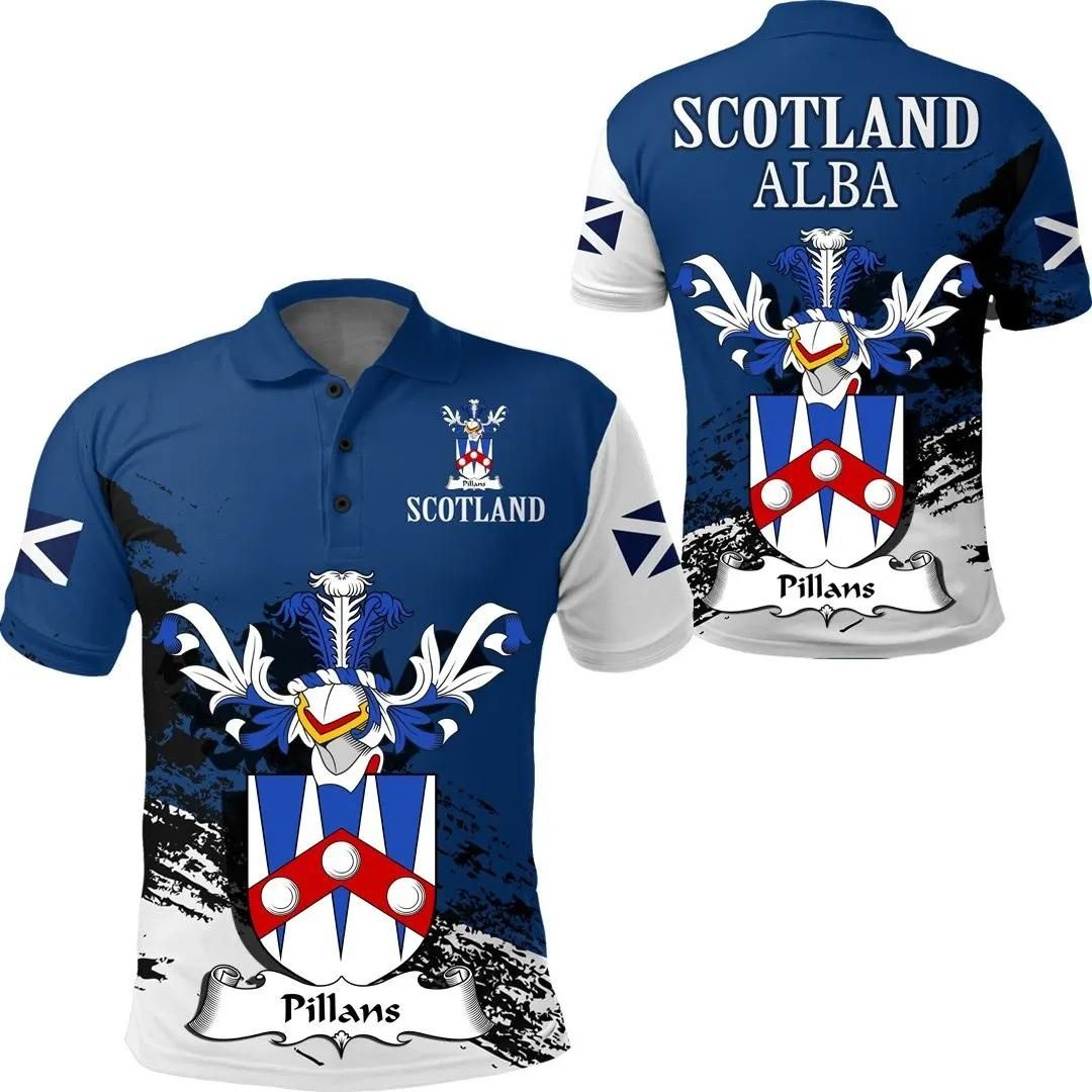 Pillans Scottish Family Crest Scotland Special Polo Shirt - Golf Shirt A7 Pillans Scottish Family Crest Scotland Special Polo Shirt - Golf Shirt A7
