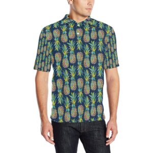 Pineapple Color Art Men Polo Shirt