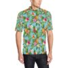 Pineapple Hawaiian Flower Tropical Men Polo Shirt