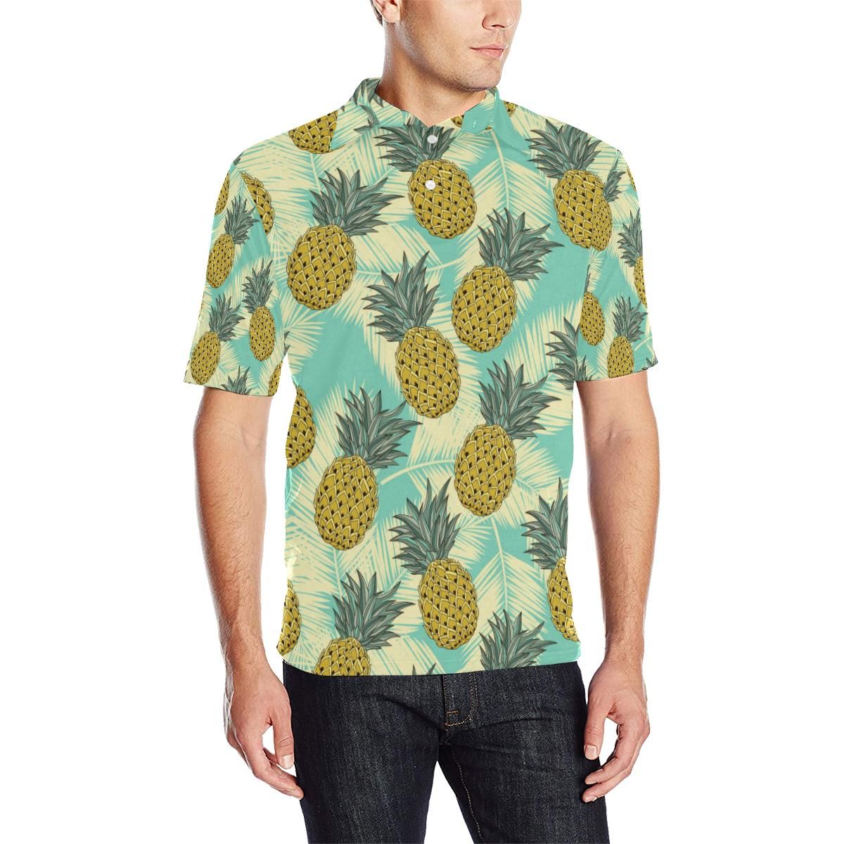 Pineapple Pattern Print Design Pp03 Men Polo Shirt Pineapple Pattern Print Design Pp03 Men Polo Shirt