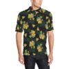 Pineapple Tropical Flower Print Pattern Men Polo Shirt