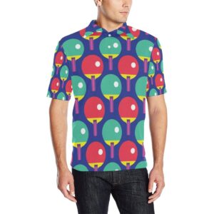 Ping Pong Pattern Print Design A03 Men Polo Shirt