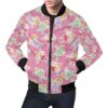 Pink Fairy Pattern Print Mens Bomber Jacket