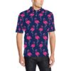 Pink Flamingo Pattern Men Polo Shirt