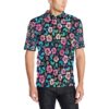 Pink Hibiscus Hawaiian Flower Men Polo Shirt