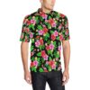 Pink Red Hibiscus Pattern Print Design Hb023 Men Polo Shirt