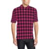 Pink Tartan Plaid Pattern Men Polo Shirt