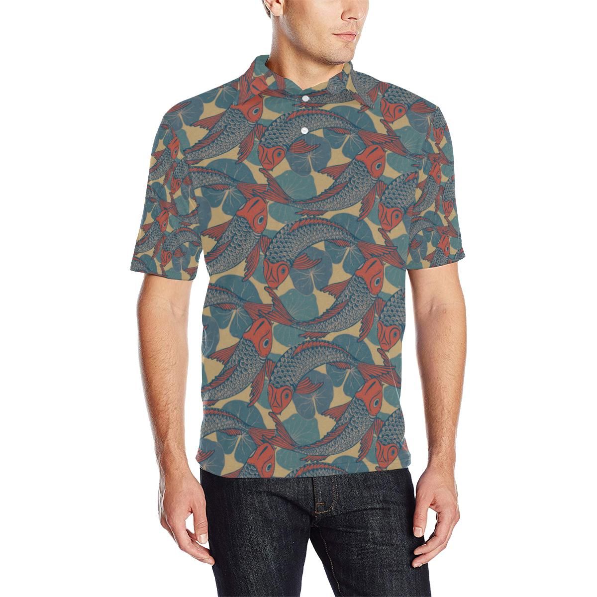 Pisces Pattern Print Design A01 Men Polo Shirt Pisces Pattern Print Design A01 Men Polo Shirt