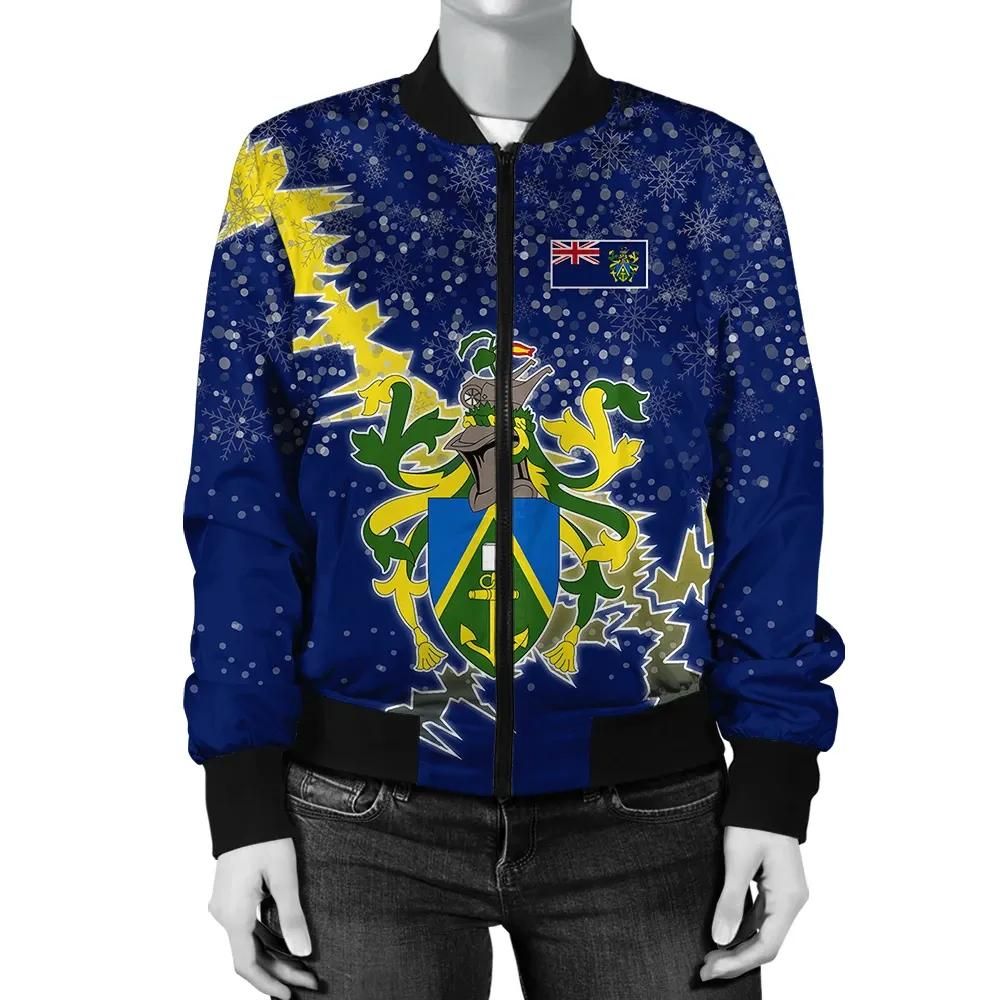 Pitcairn Islands Christmas Coat Of Arms Women Bomber Jacket X Style J78 Bomber Jacket Pitcairn Islands Christmas Coat Of Arms Women Bomber Jacket X Style J78 Bomber Jacket