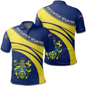 Pitcairn Islands Coat Of Arms Polo Shirt Cricket Style J5W