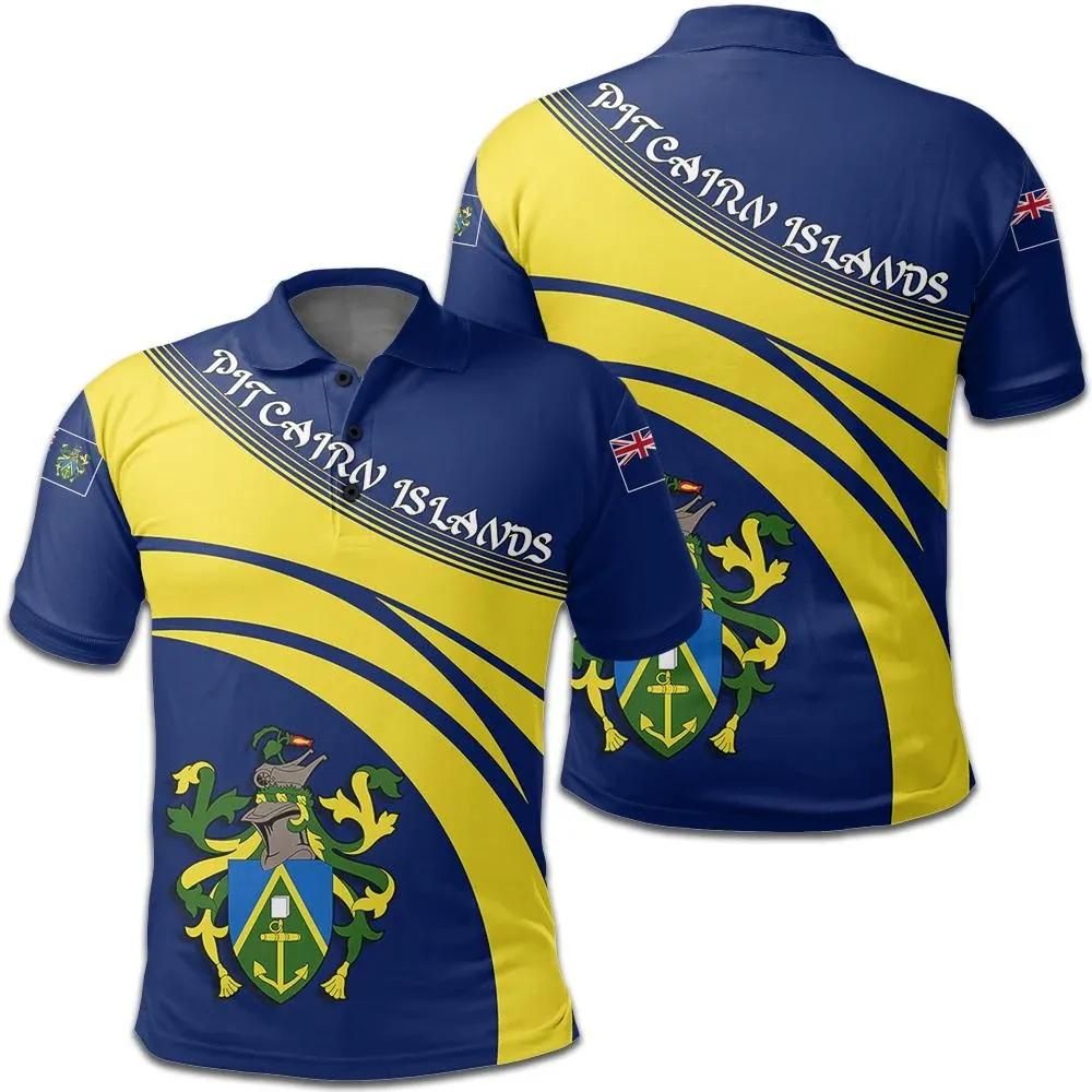 Pitcairn Islands Coat Of Arms Polo Shirt Cricket Style J5W Pitcairn Islands Coat Of Arms Polo Shirt Cricket Style J5W