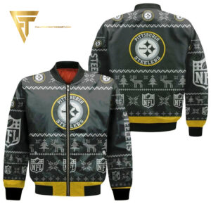 Pittsburgh Steelers Ugly Christmas Full Print Bomber Jacket