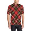 Plaid Red Pattern Print Design A03 Men Polo Shirt