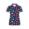 Planet Multicolor Print Design Lks302 Women'S Polo Shirt