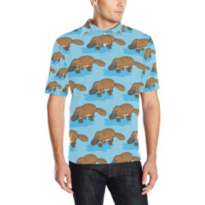 Platypus Pattern Print Design A02 Men Polo Shirt