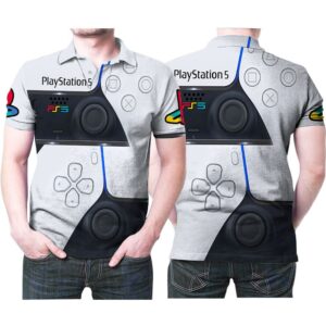 Playstation 5 Gaming Controller 3D Printed Gift For Gaming Lovers Polo Shirt