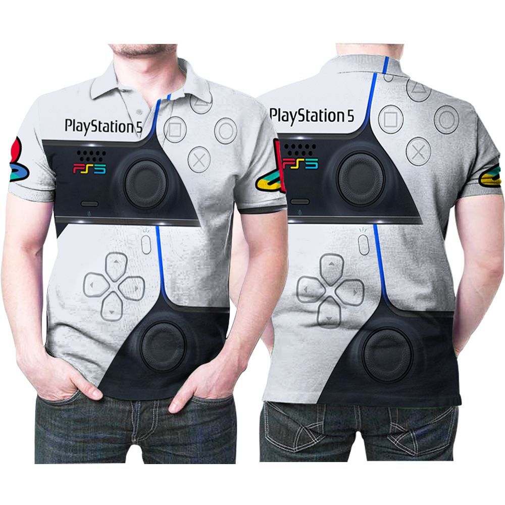 Playstation 5 Gaming Controller 3D Printed Gift For Gaming Lovers Polo Shirt Playstation 5 Gaming Controller 3D Printed Gift For Gaming Lovers Polo Shirt