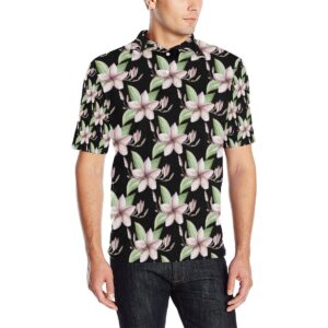 Plumeria Pattern Print Design Pm02 Men Polo Shirt