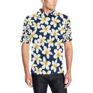 Plumeria Pattern Print Design Pm026 Men Polo Shirt
