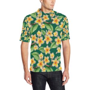 Plumeria Pattern Print Design Pm07 Men Polo Shirt