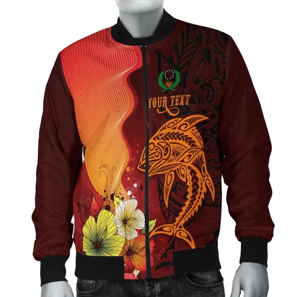 Pohnpei Custom Personalised Men's Bomber Jacket - Tribal Tuna Fish - BN39 Bomber Jacket Pohnpei Custom Personalised Men's Bomber Jacket - Tribal Tuna Fish - BN39 Bomber Jacket