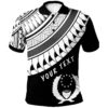 Pohnpei Custom Personalised Polo Shirt - Ginger Lei Pattern White - BN20