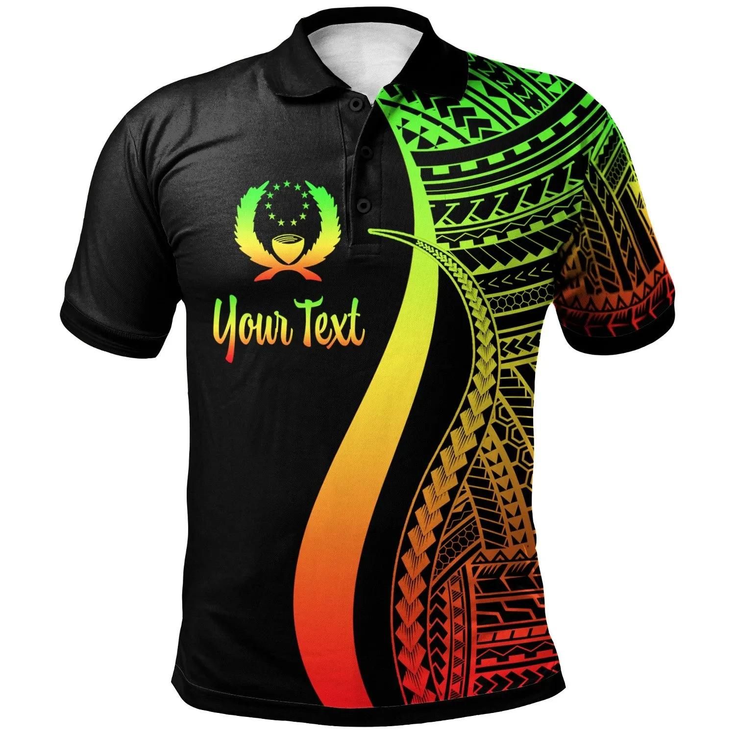 Pohnpei Custom Personalised Polo Shirt Reggae - Polynesian Tentacle Tribal Pattern - BN11 Pohnpei Custom Personalised Polo Shirt Reggae - Polynesian Tentacle Tribal Pattern - BN11
