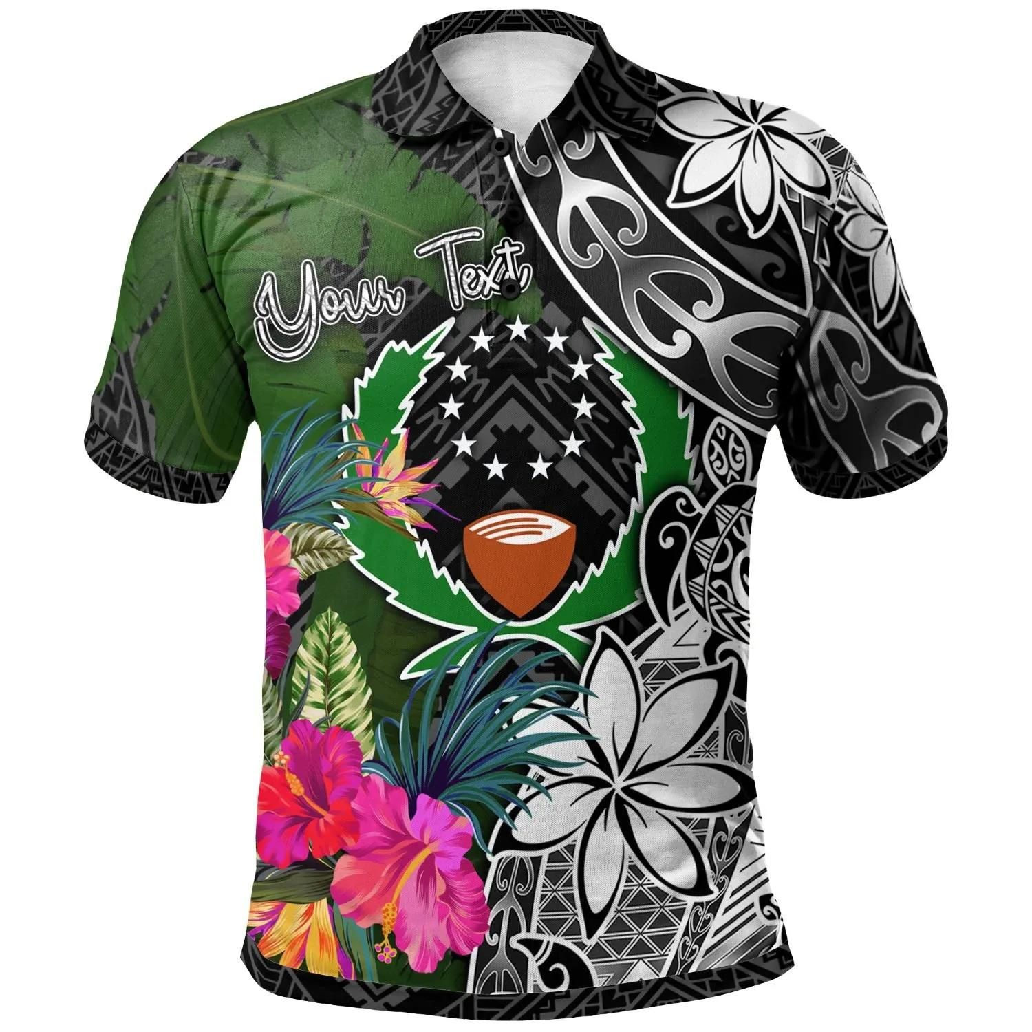 Pohnpei Custom Personalised Polo Shirt - Turtle Plumeria Banana Leaf - BN11 Pohnpei Custom Personalised Polo Shirt - Turtle Plumeria Banana Leaf - BN11