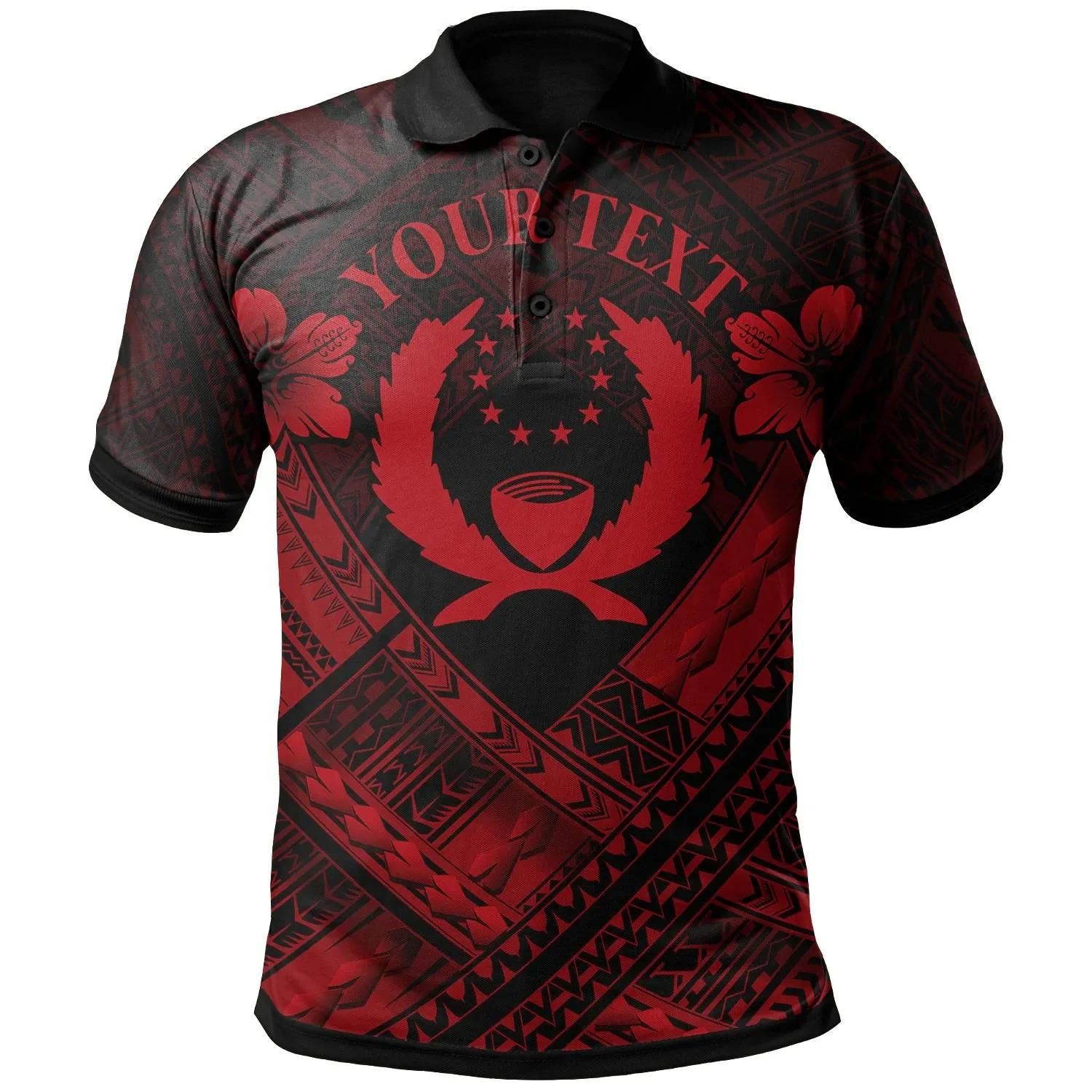 Pohnpei Custom Polynesian Polo Shirts - Pohnpei Red Seal Camisole Hibiscus Style - BN18 Pohnpei Custom Polynesian Polo Shirts - Pohnpei Red Seal Camisole Hibiscus Style - BN18