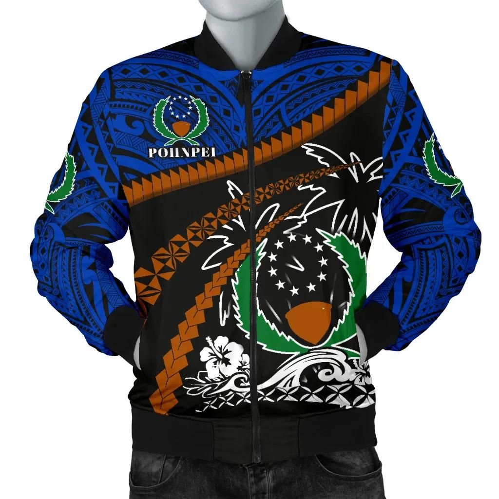 Pohnpei Men Bomber Jacket - Road to Hometown K8 Bomber Jacket Pohnpei Men Bomber Jacket - Road to Hometown K8 Bomber Jacket