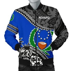 Pohnpei Men's Bomber Jacket Fall In Wave K7 Bomber Jacket