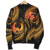 Pohnpei Micronesian Men Bomber Jacket - Gold Plumeria - BN11 Bomber Jacket