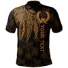 Pohnpei Personalised Polo Shirt- Polynesian Wings (Golden) - BN15