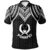 Pohnpei Polo Shirt - Polynesian Armor Style Black - BN39