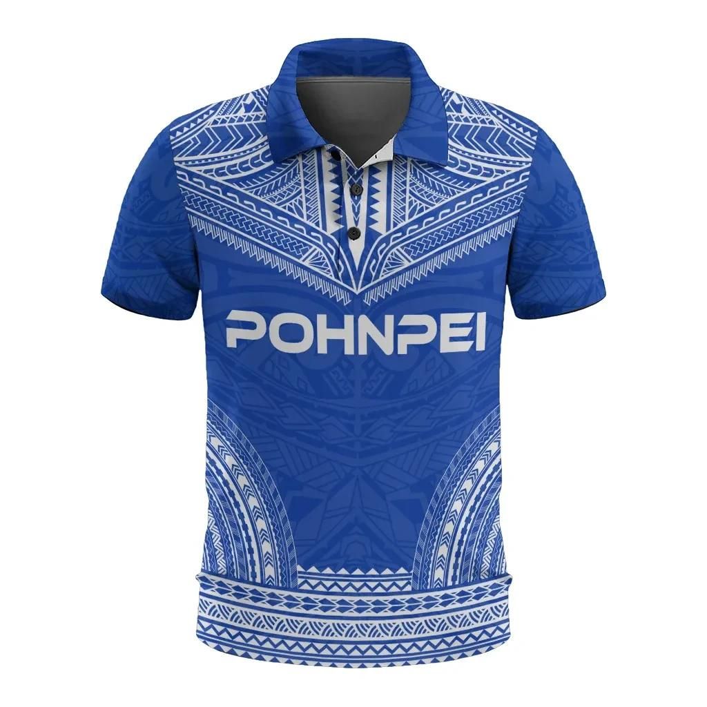 Pohnpei Polo Shirt - Polynesian Chief Flag Version - BN10 Pohnpei Polo Shirt - Polynesian Chief Flag Version - BN10