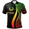 Pohnpei Polo Shirt Reggae - Polynesian Tentacle Tribal Pattern - BN11