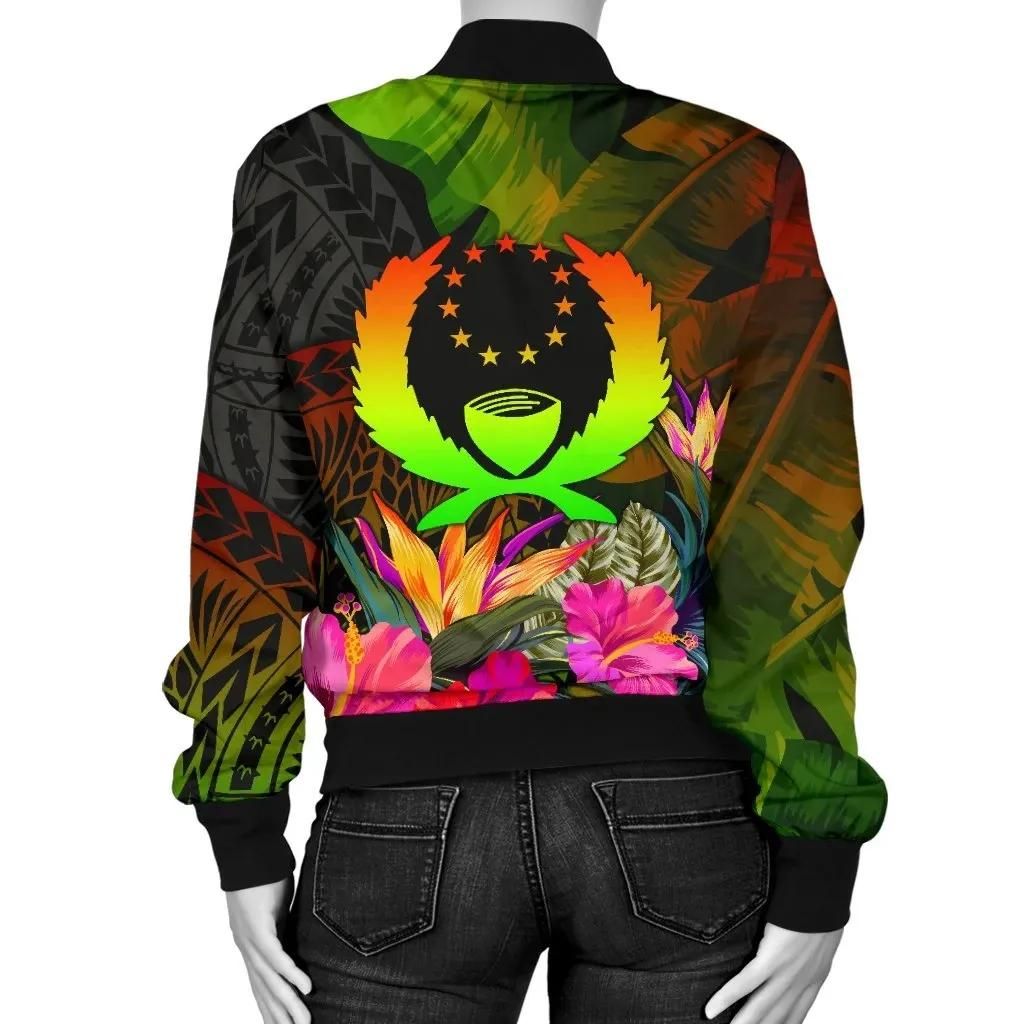 Pohnpei-Polynesian-Personalised-Womens-bomber-Jacket-Hibiscus-and-Banana-Leaves-BN15-Bomber-Jacket-1