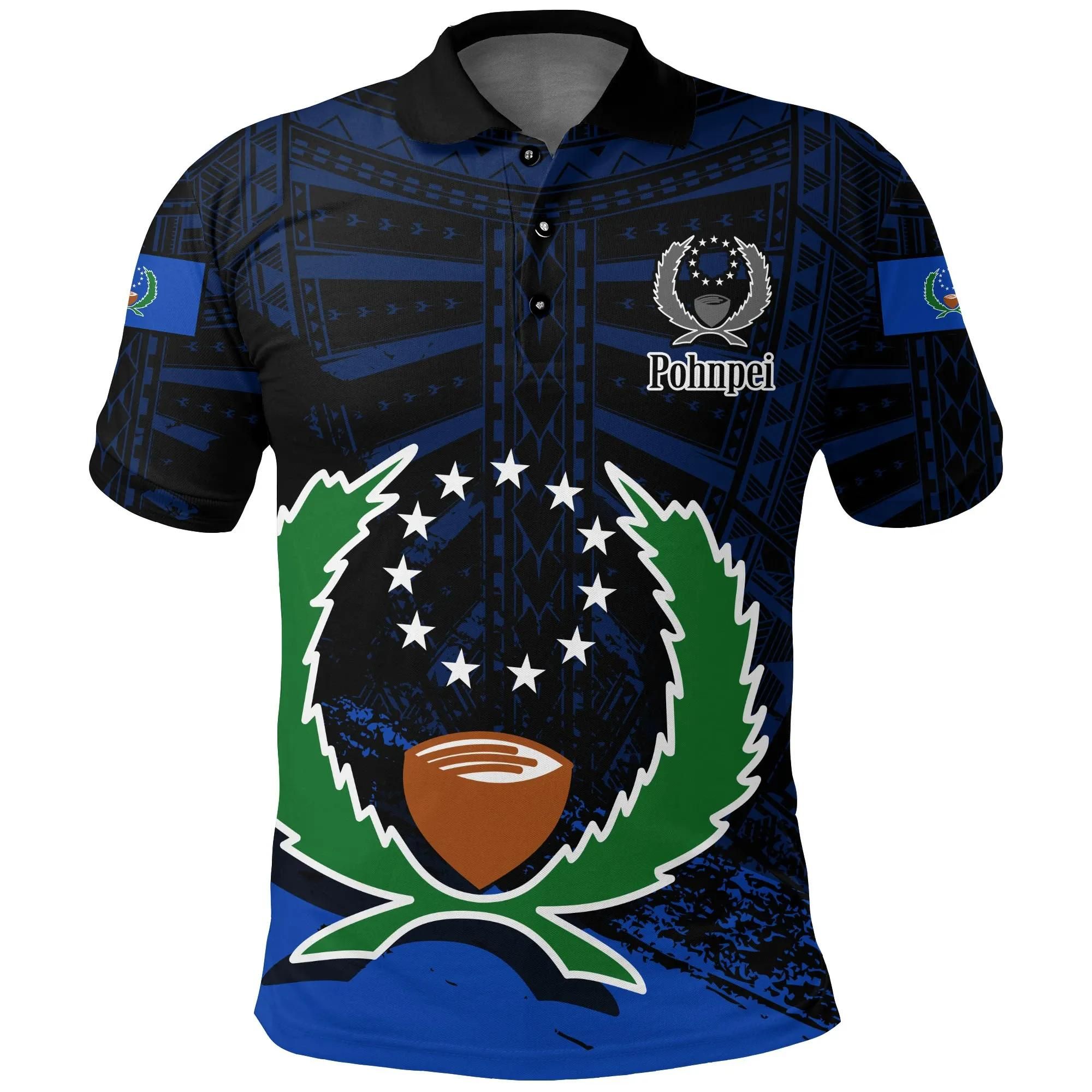 Pohnpei Special Polo Shirt Black A02 Pohnpei Special Polo Shirt Black A02