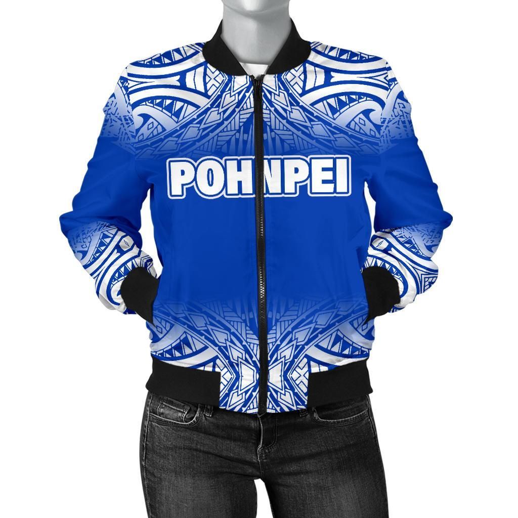 Pohnpei Women's Bomber Jacket - Fog Blue Style - BN09 Bomber Jacket Pohnpei Women's Bomber Jacket - Fog Blue Style - BN09 Bomber Jacket