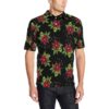 Poinsettia Pattern Print Design A01 Men Polo Shirt