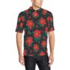 Poinsettia Pattern Print Design Pot07 Men Polo Shirt