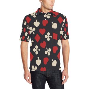 Poker Cards Pattern Print Design A02 Men Polo Shirt